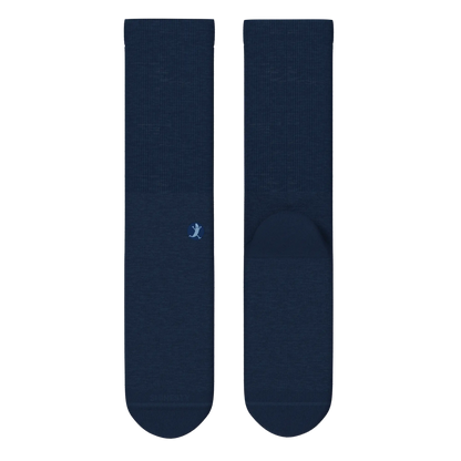 The Ocean Blue | Chambray Heather Heel Hammock™ Crew Socks - MENLL