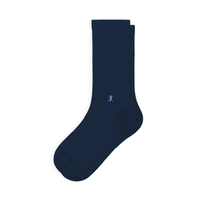 The Ocean Blue | Chambray Heather Heel Hammock™ Crew Socks - MENLL