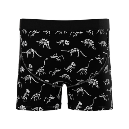 The Paleontologist | Glow in the Dark Dinosaurs Boy's Boxer Briefs Shinesty