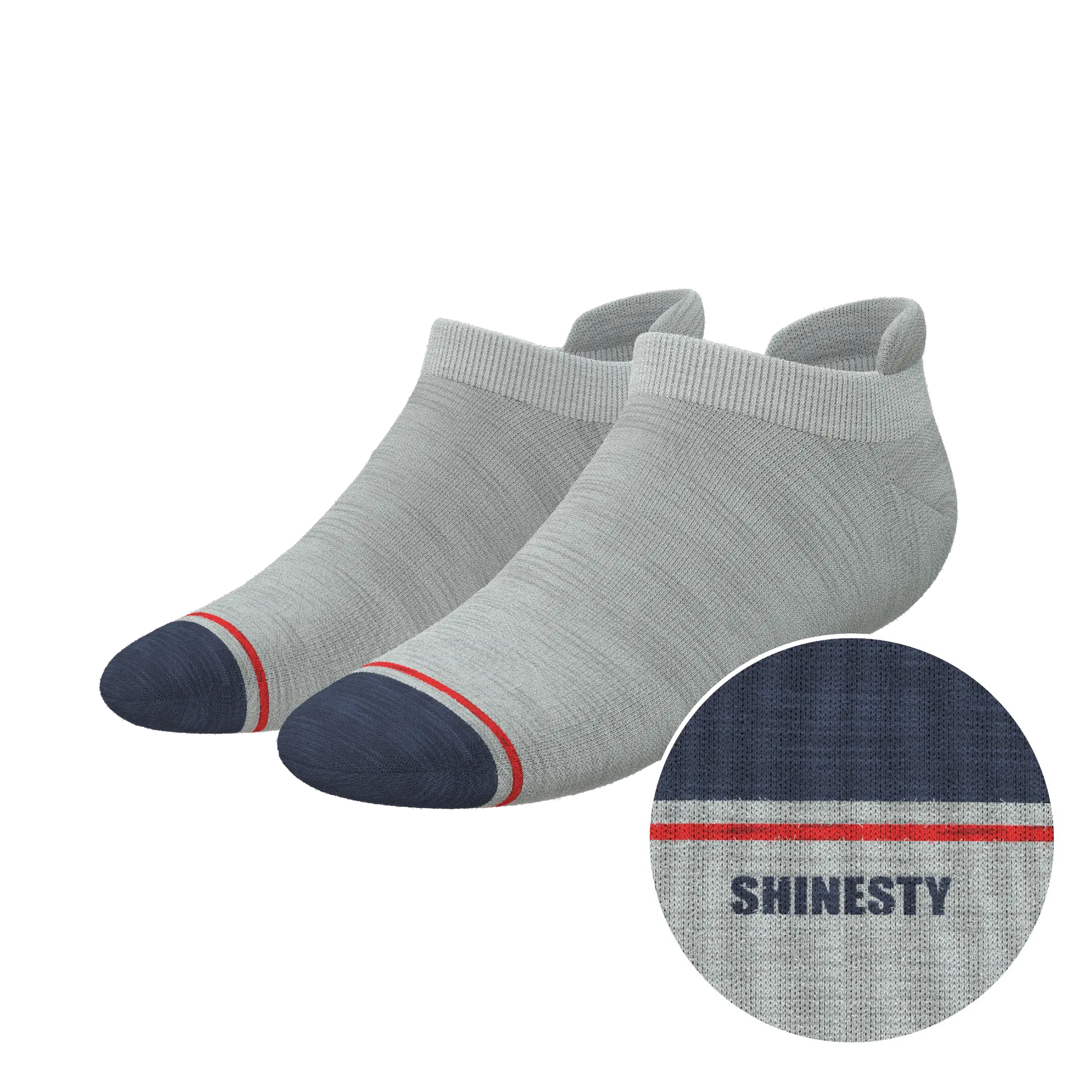 The Pebble | Grey Heel Hammock™ Ankle Socks - MENLL