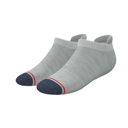 The Pebble | Grey Heel Hammock™ Ankle Socks - MENLL