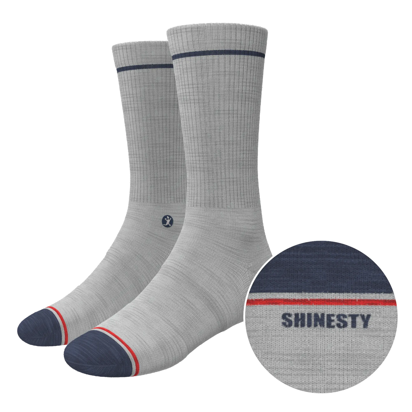 The Pebble | Grey Heel Hammock™ Crew Socks - MENLL