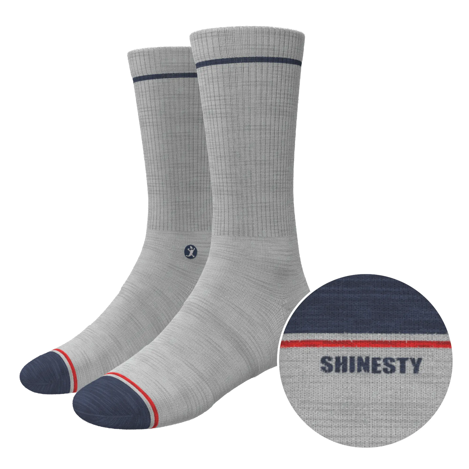 The Pebble | Grey Heel Hammock™ Crew Socks - MENLL