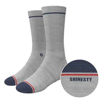 The Pebble | Grey Heel Hammock™ Crew Socks - MENLL