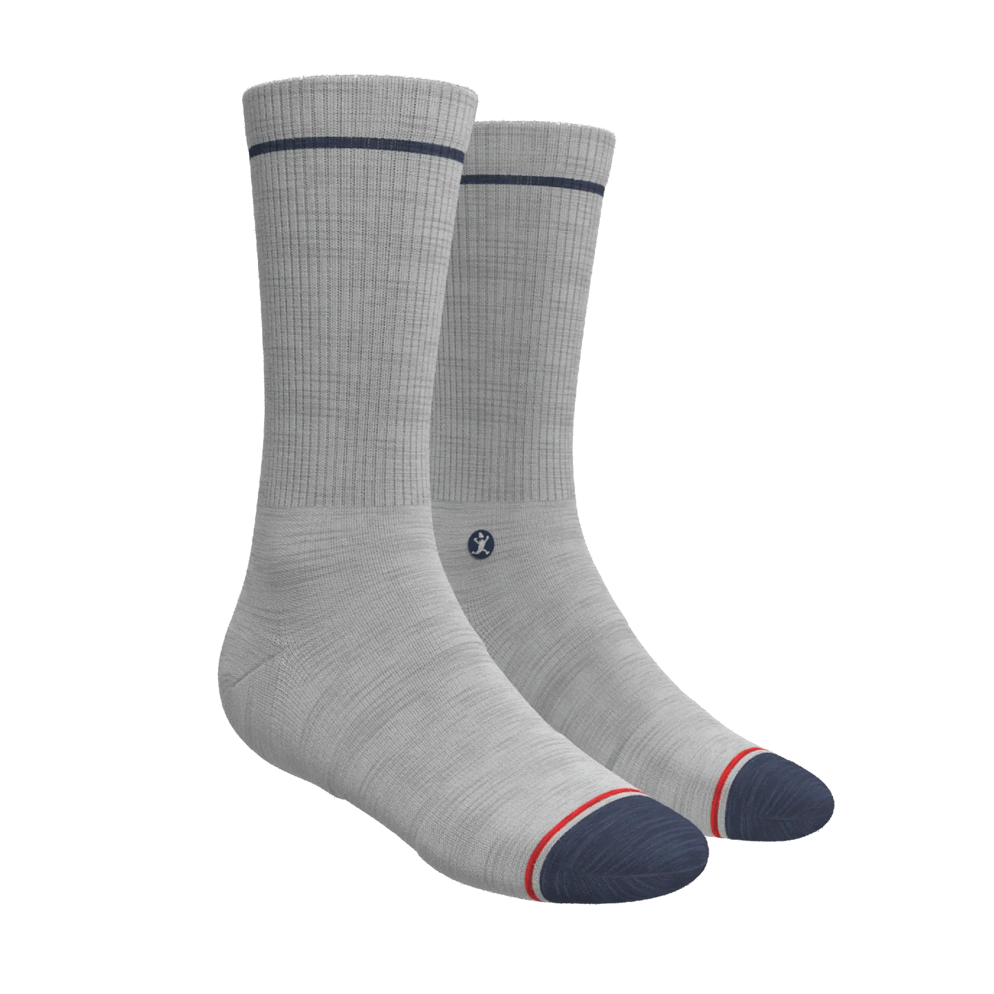The Pebble | Grey Heel Hammock™ Crew Socks - MENLL