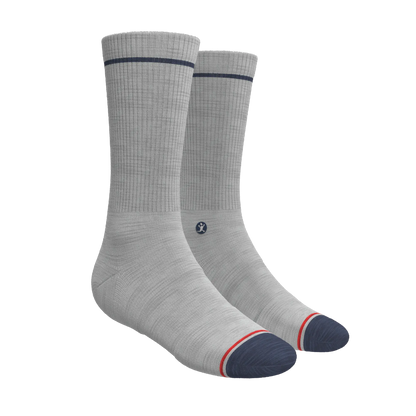 The Pebble | Grey Heel Hammock™ Crew Socks - MENLL
