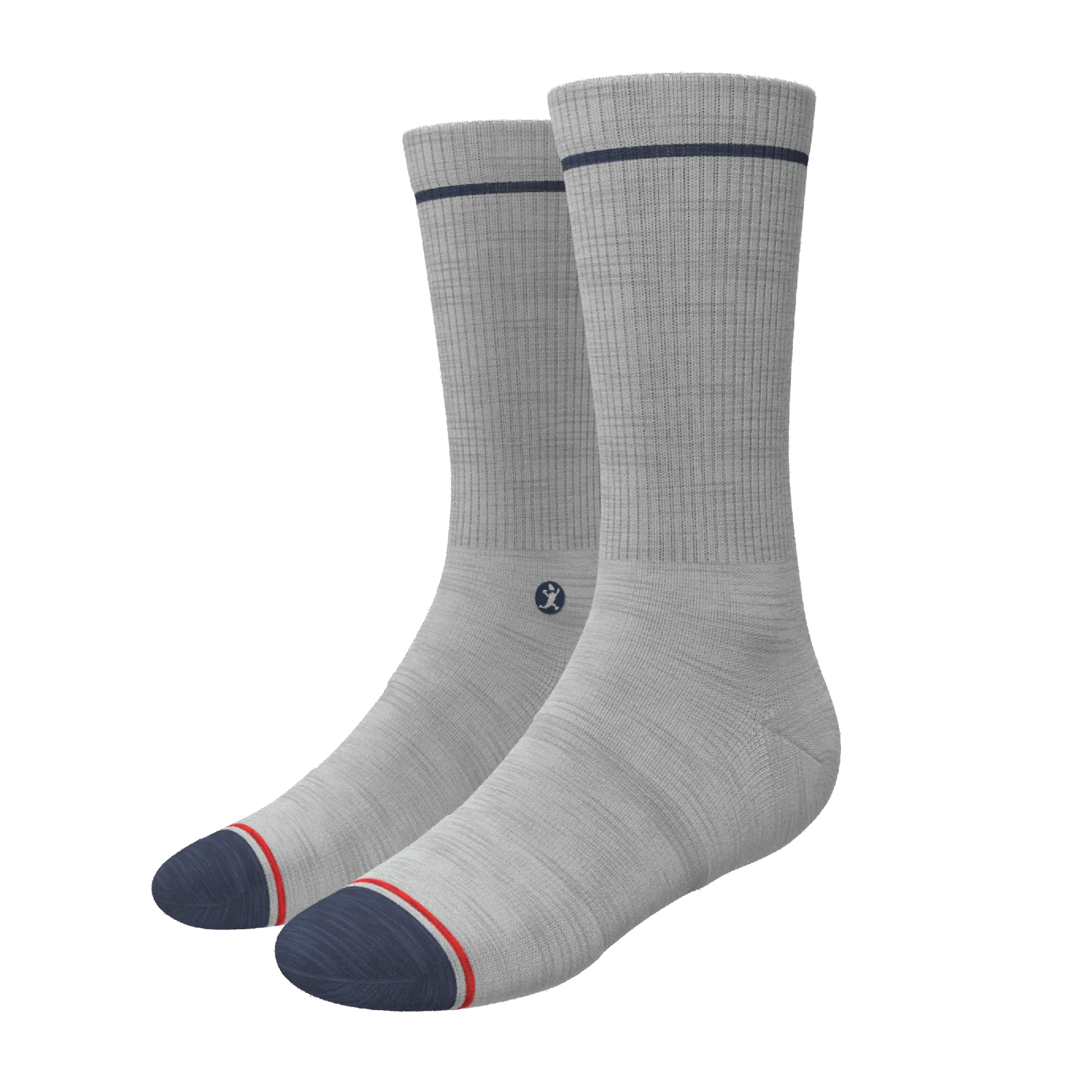 The Pebble | Grey Heel Hammock™ Crew Socks - MENLL