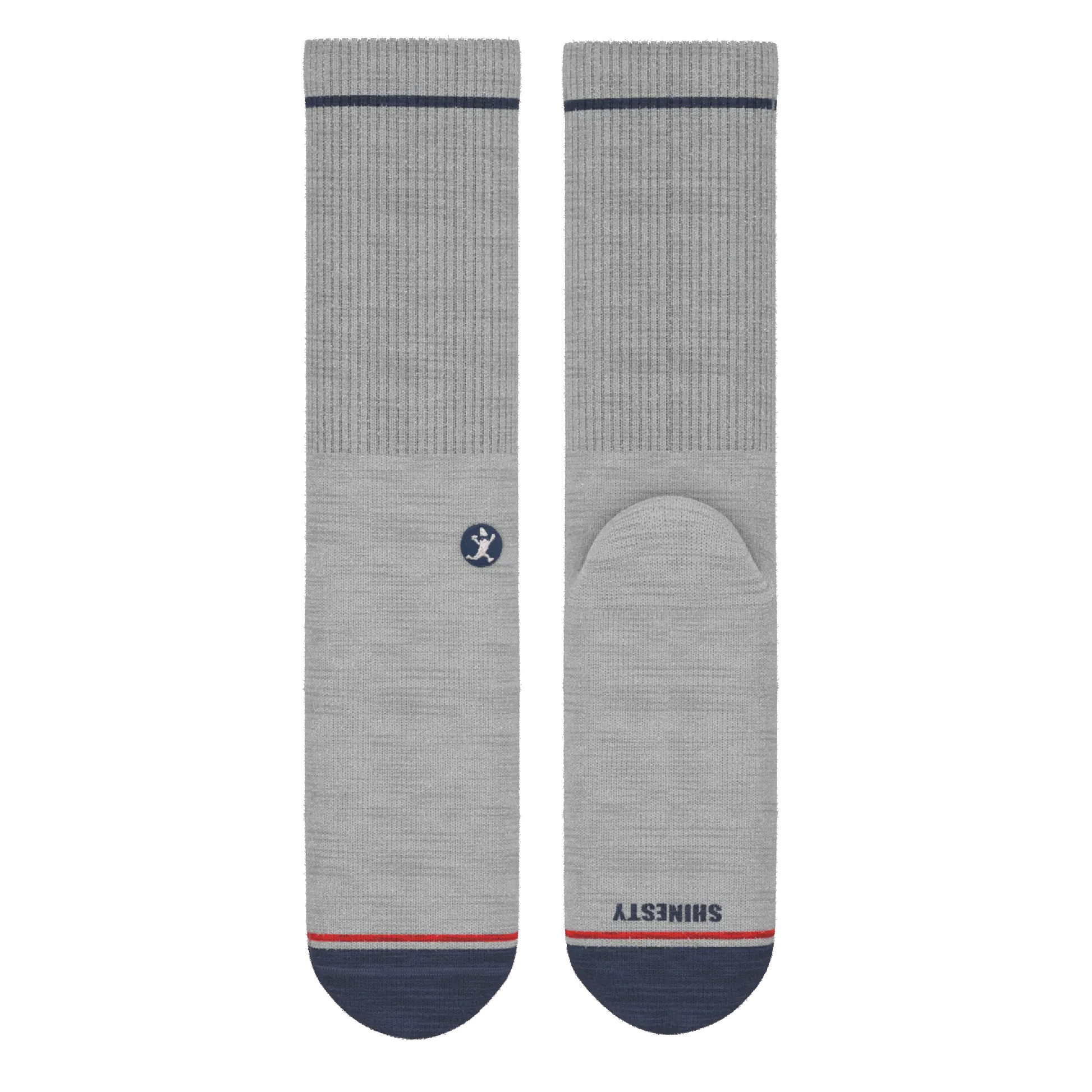 The Pebble | Grey Heel Hammock™ Crew Socks - MENLL