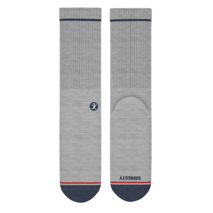 The Pebble | Grey Heel Hammock™ Crew Socks - MENLL