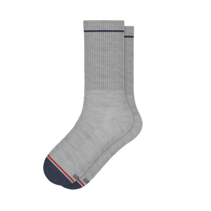 The Pebble | Grey Heel Hammock™ Crew Socks - MENLL