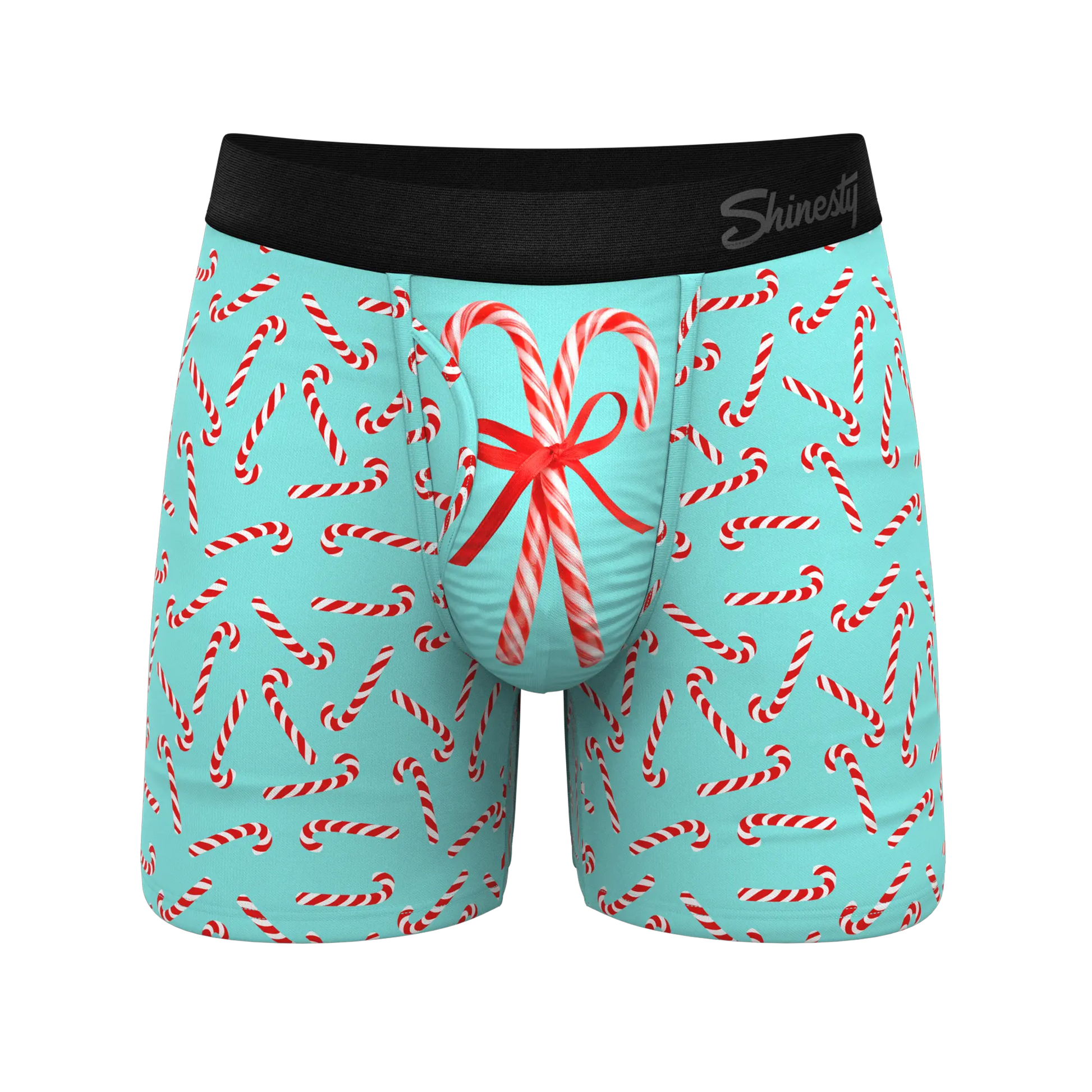 The Peppermint Pimp Canes | Candy Cane Ball Hammock® Pouch Underwear With Fly - MENLL