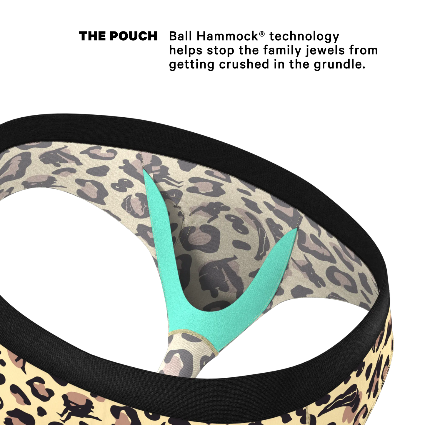The Primal Passion | Naughty Cheetah Print Ball Hammock® Pouch Underwear Briefs - MENLL