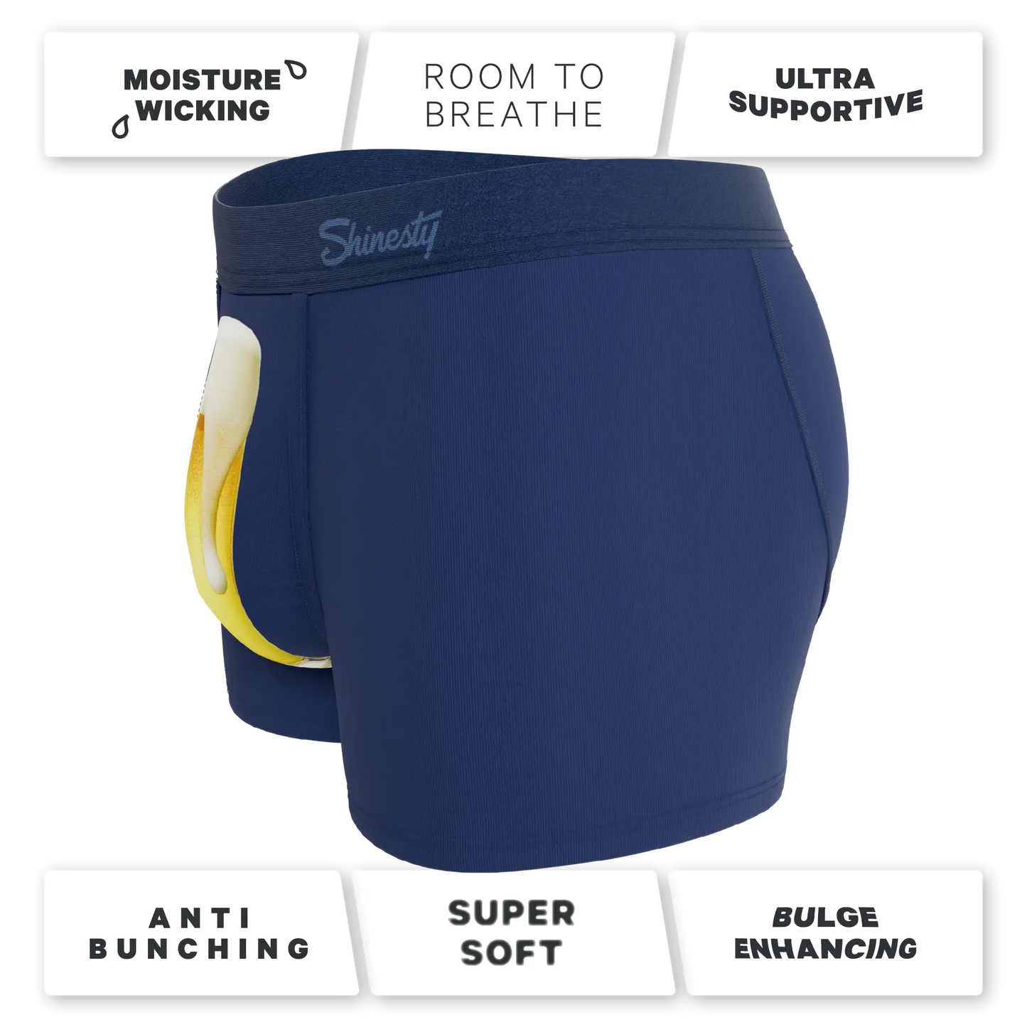 The Proper Pint | Beer Glass Ball Hammock® Pouch Trunks Underwear Shinesty