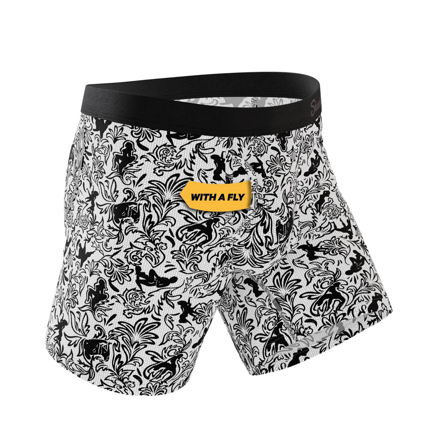 The Racy & Lacy | Provocative Lace Print Ball Hammock® Pouch Underwear With Fly Shinesty