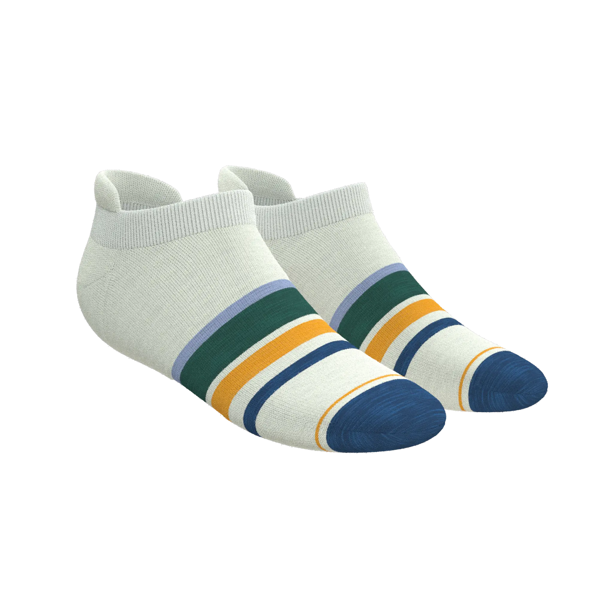 The Retro Actives | Retro Stripe Heel Hammock™ Ankle Socks - MENLL