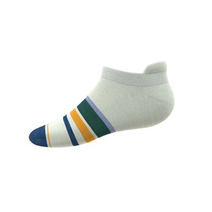 The Retro Actives | Retro Stripe Heel Hammock™ Ankle Socks - MENLL