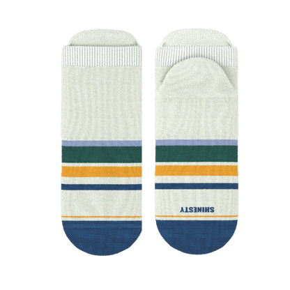 The Retro Actives | Retro Stripe Heel Hammock™ Ankle Socks - MENLL