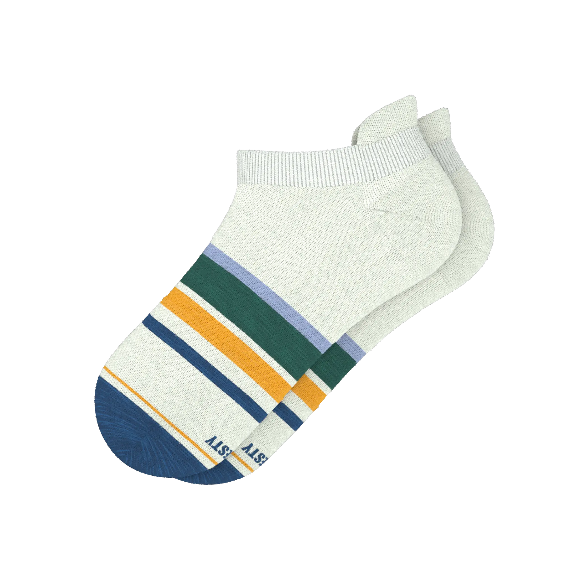 The Retro Actives | Retro Stripe Heel Hammock™ Ankle Socks - MENLL