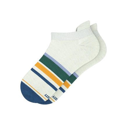 The Retro Actives | Retro Stripe Heel Hammock™ Ankle Socks - MENLL