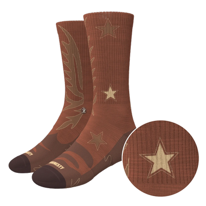 The Rodeo | Western Heel Hammock™ Crew Socks - MENLL