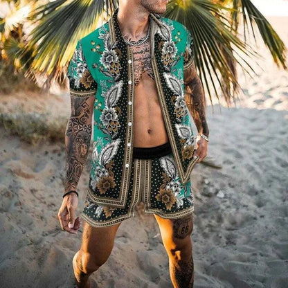 Designer style men two piece Beach set - MENLL