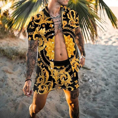 Designer style men two piece Beach set - MENLL