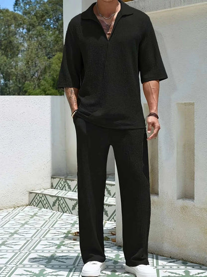 Vacation  Summer Men's retro casual pants set - MENLL