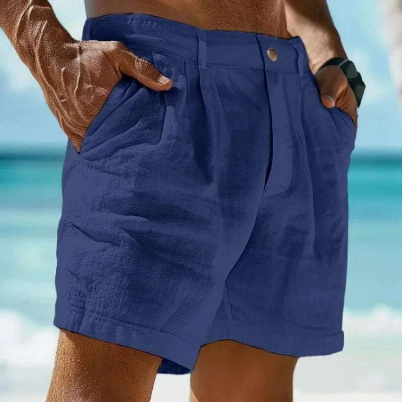 Beach Holiday Linen-cotton beach shorts - MENLL