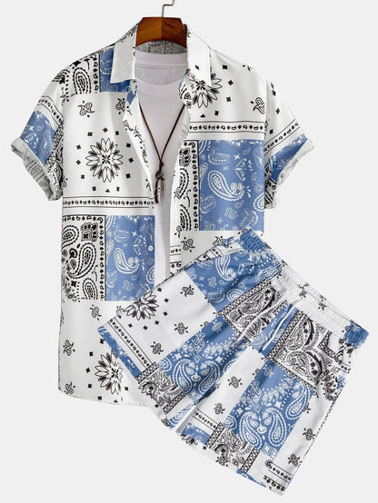 Relax mood men beach shorts set