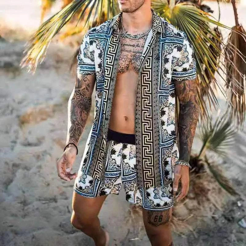 Designer style men two piece Beach set - MENLL