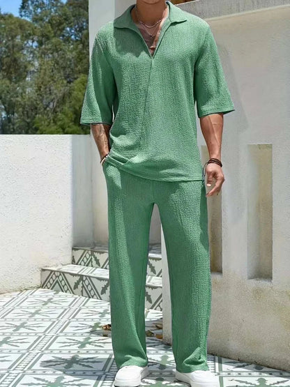 Vacation  Summer Men's retro casual pants set - MENLL