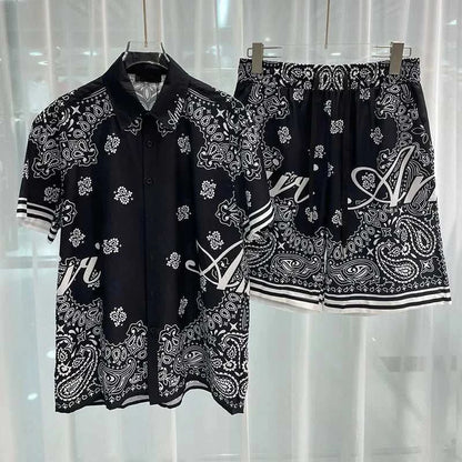 Men vacation casual beach shorts set - MENLL
