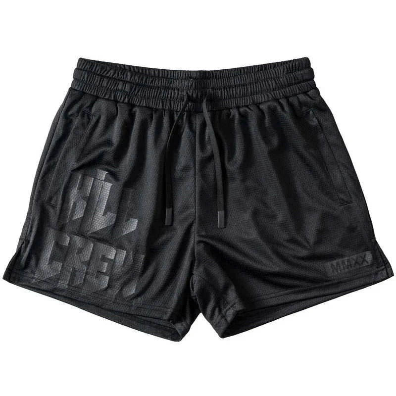 New drip Sports men's beach shorts in black with drawstring closure.
