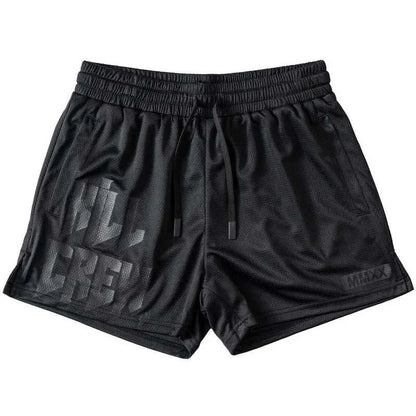 New drip Sports men's beach shorts in black with drawstring closure.