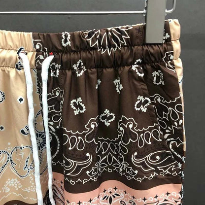 Ethnic Cashew Flower Casual Loose men short Set - MENLL