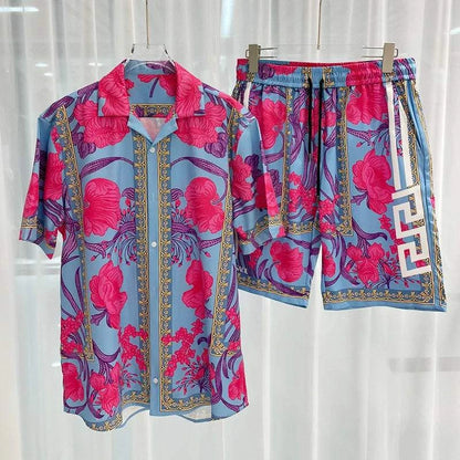 Men vacation casual beach shorts set - MENLL