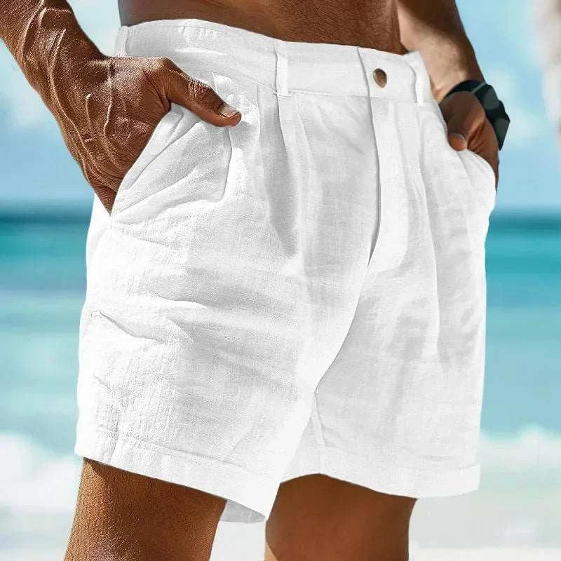 Beach Holiday Linen-cotton beach shorts - MENLL