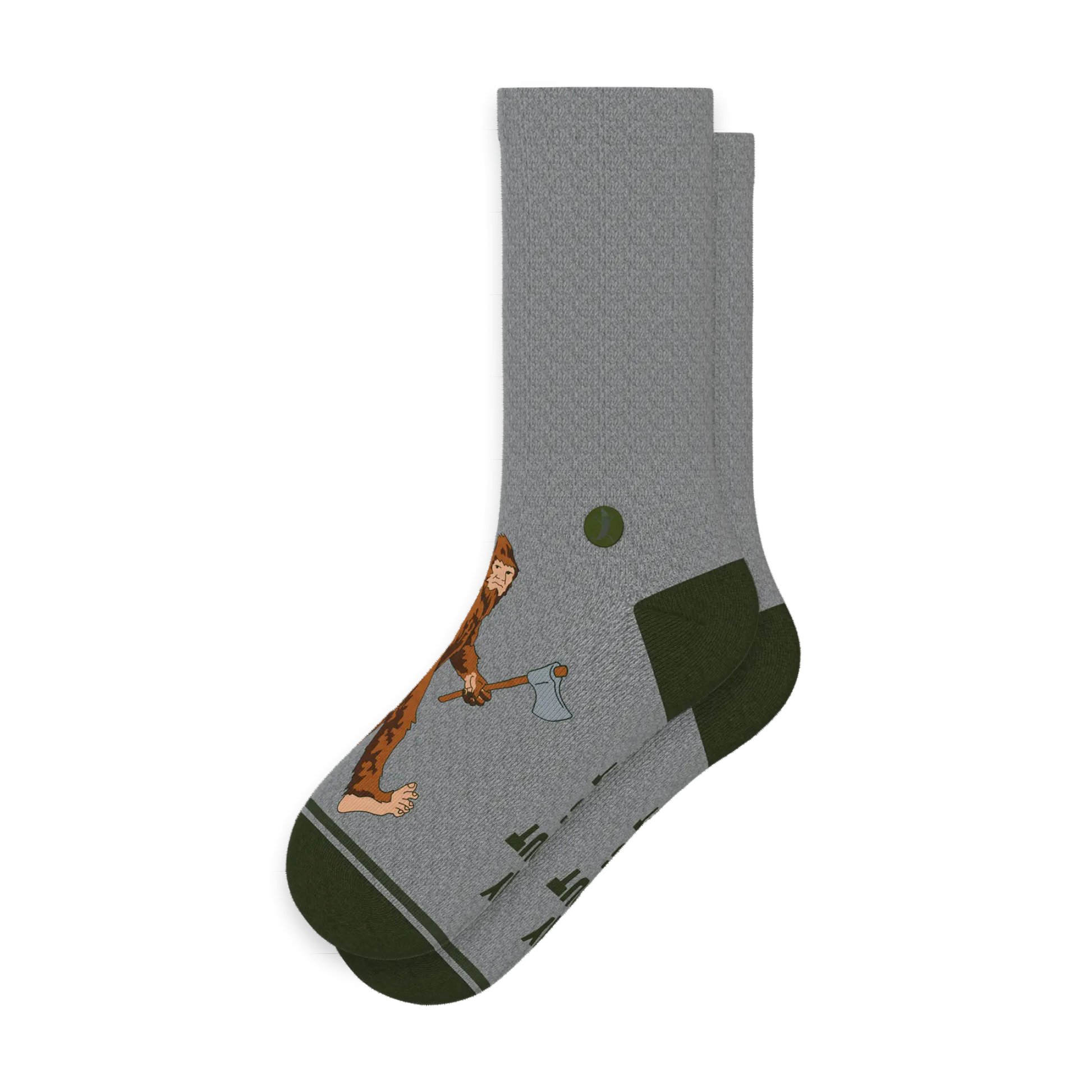 The Sassquatch | Bigfoot Heel Hammock™ Crew Socks Shinesty
