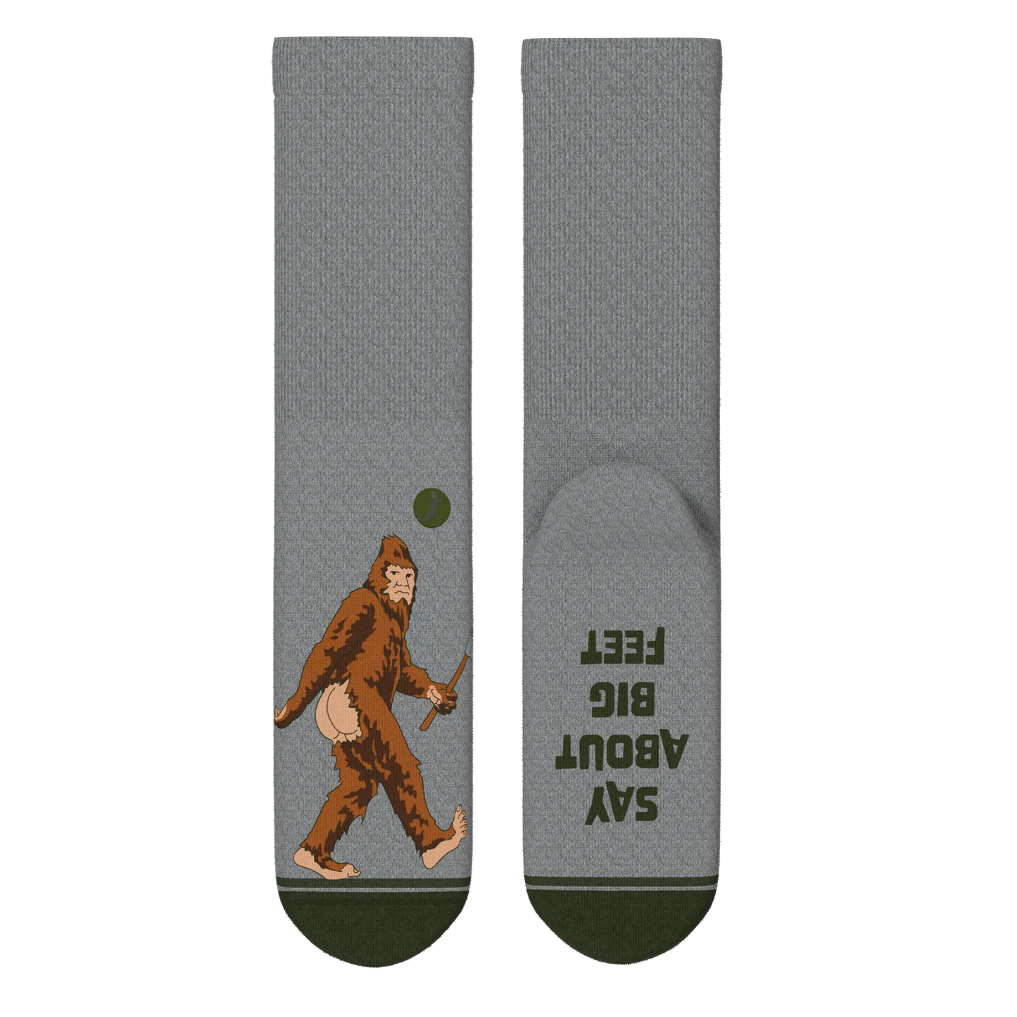The Sassquatch | Bigfoot Heel Hammock™ Crew Socks Shinesty