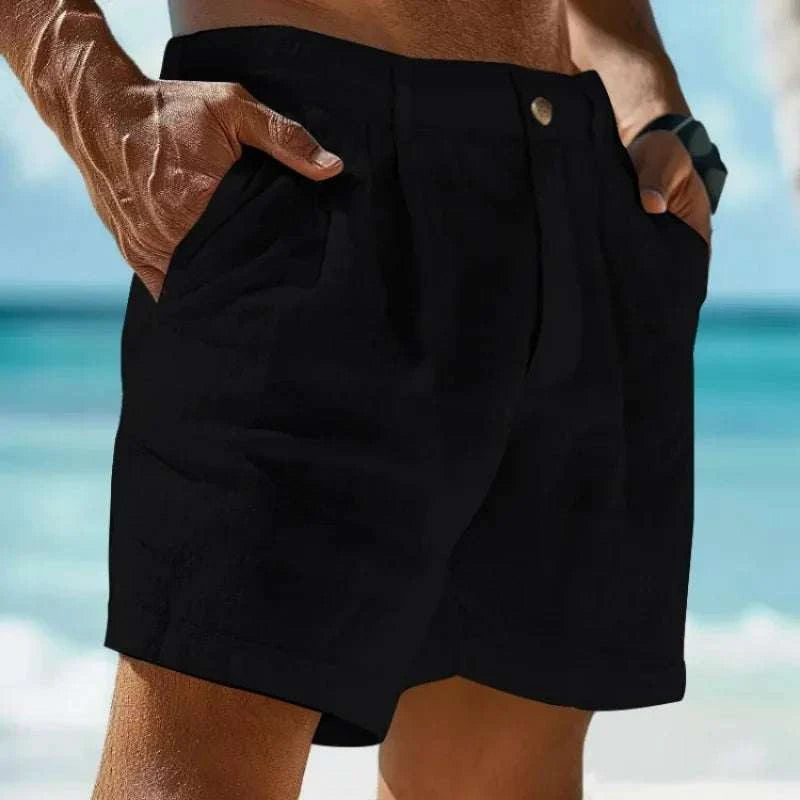Beach Holiday Linen-cotton beach shorts - MENLL