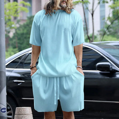 Men's Vacation Loose Beach Shorts Set for Stylish Comfort