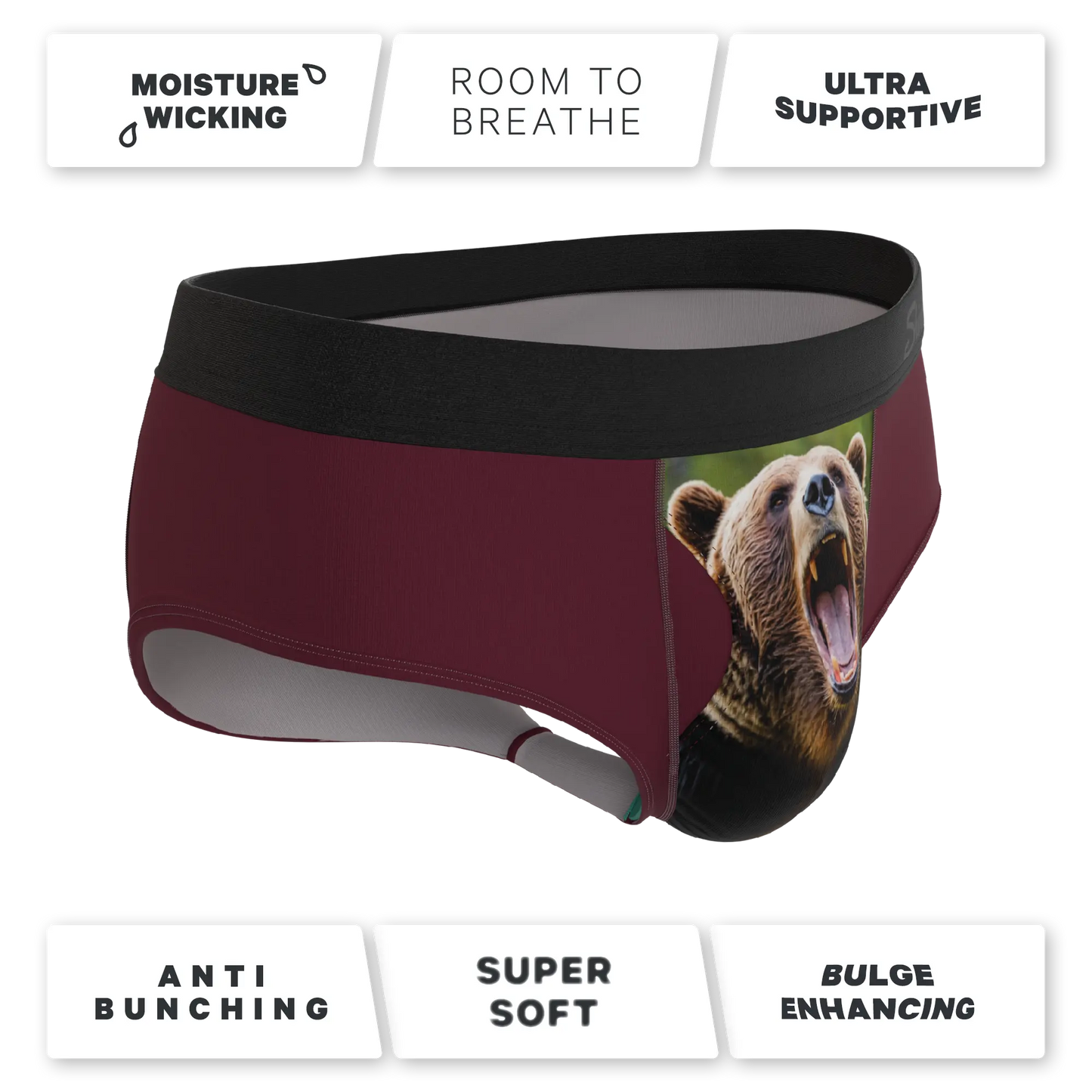 The Scare Bear | Grizzly Bear Ball Hammock® Pouch Underwear Briefs Shinesty