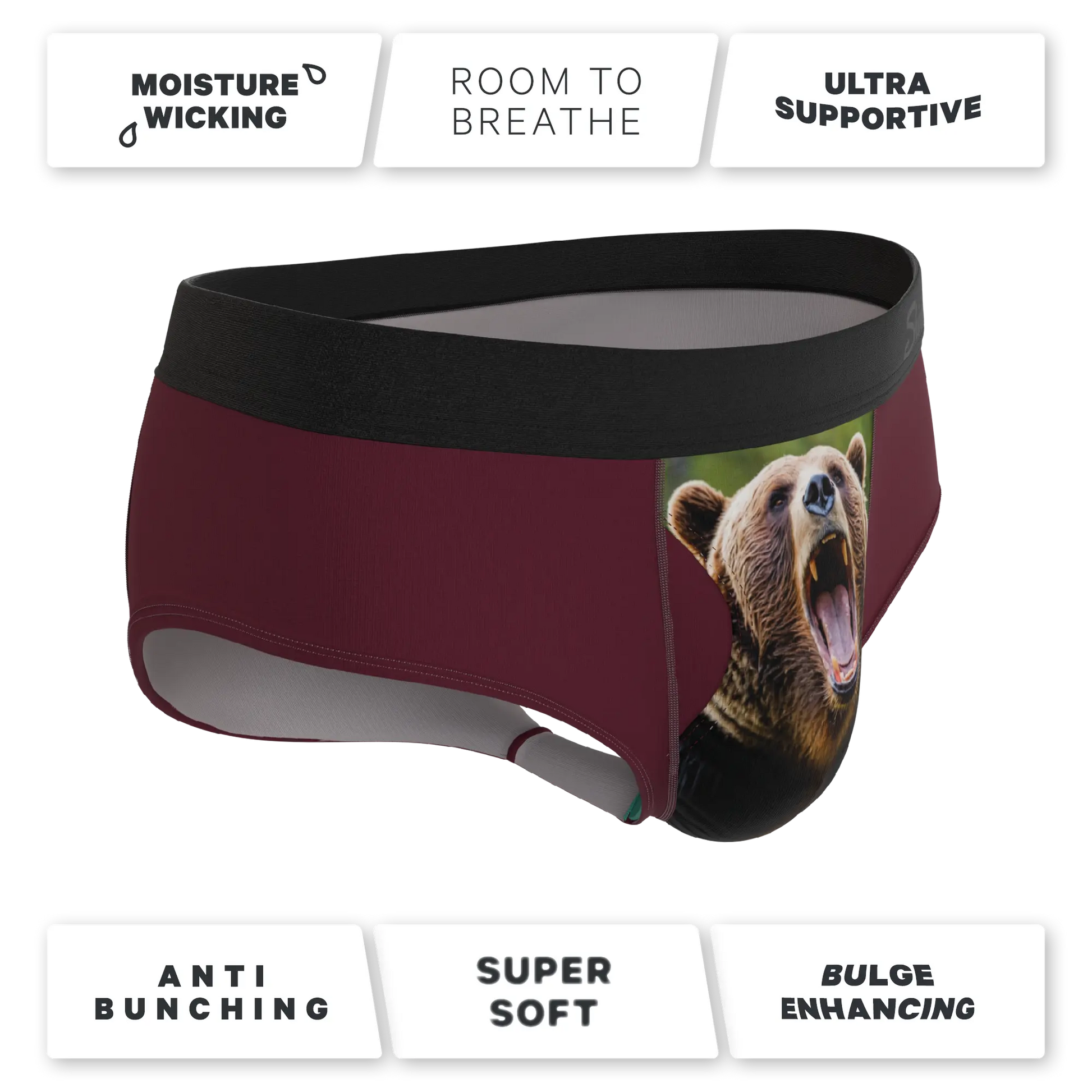 The Scare Bear | Grizzly Bear Ball Hammock® Pouch Underwear Briefs Shinesty