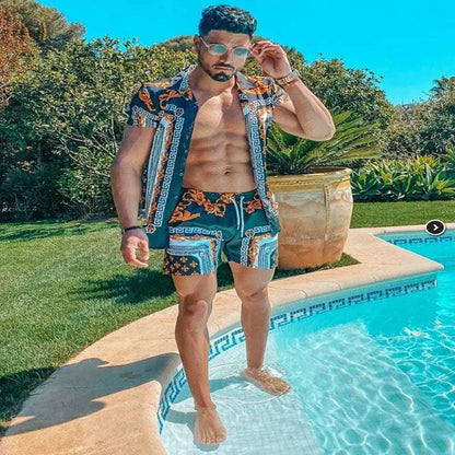 Designer style men two piece Beach set - MENLL