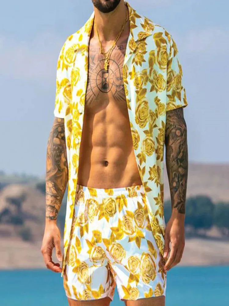 Zweiteiliges Strandset für Herren im Designer-Stil