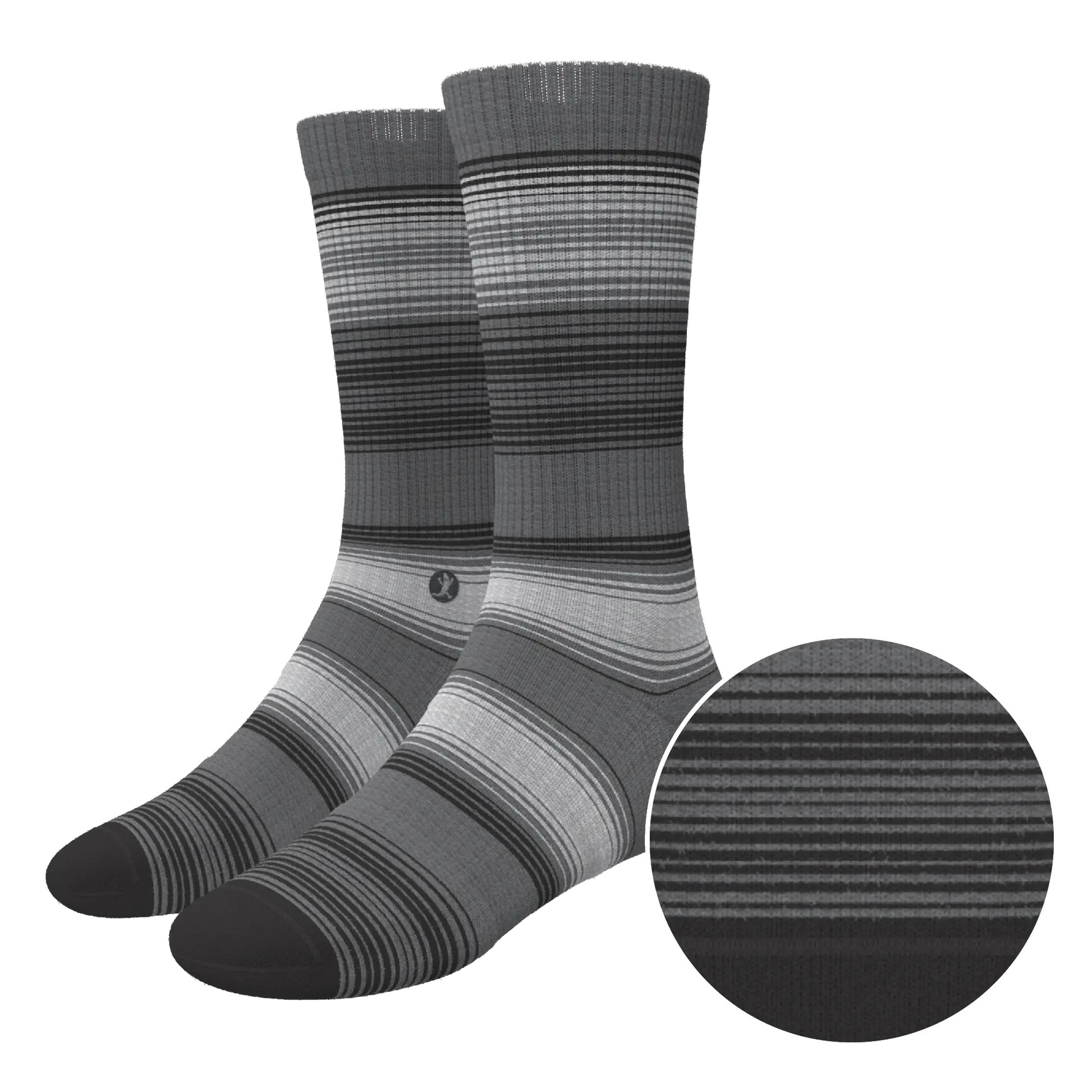 The Static Channel | Stripe Heel Hammock™ Crew Socks - MENLL