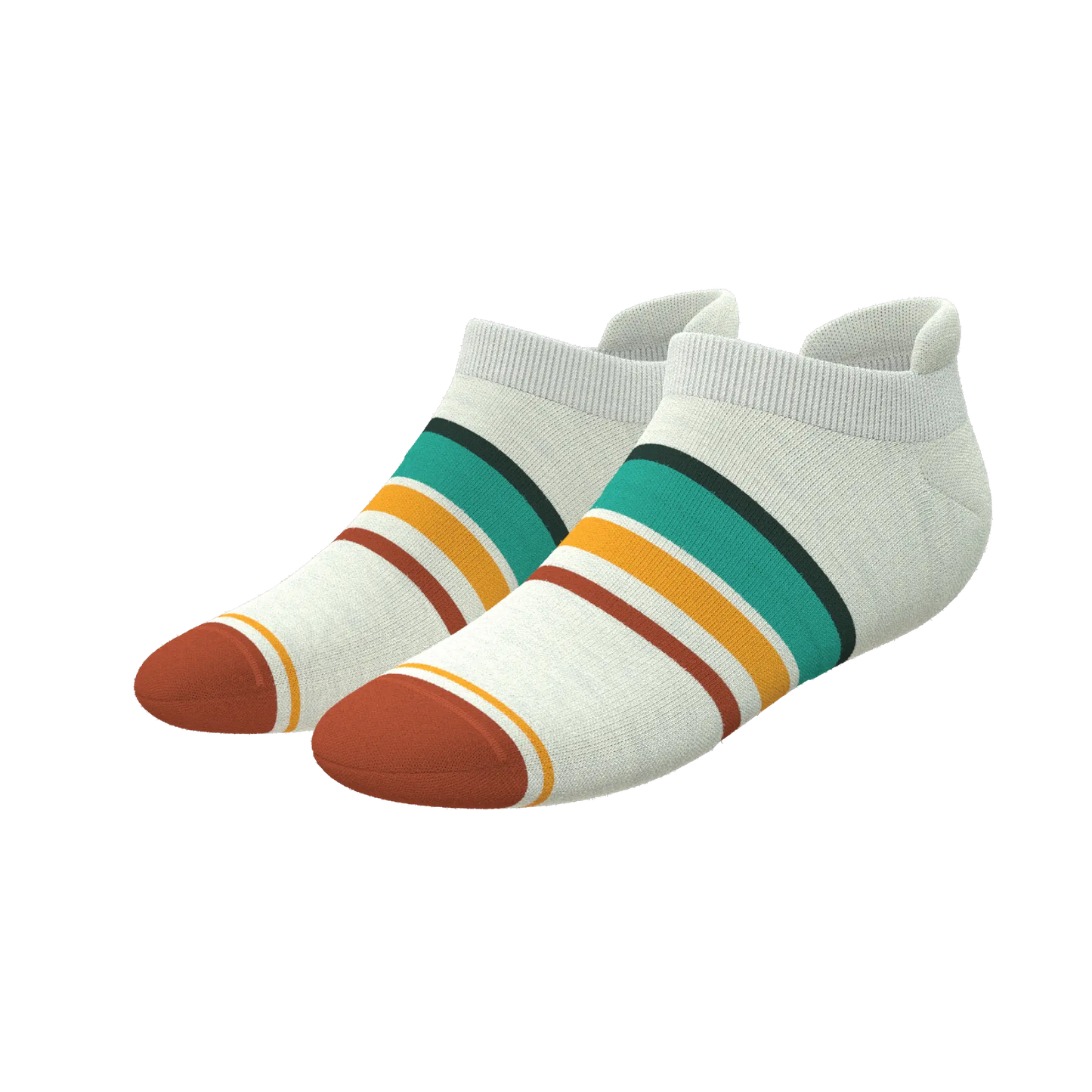 The Stellar | Retro Stripe Heel Hammock™ Ankle Socks - MENLL