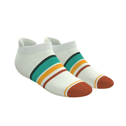 The Stellar | Retro Stripe Heel Hammock™ Ankle Socks - MENLL