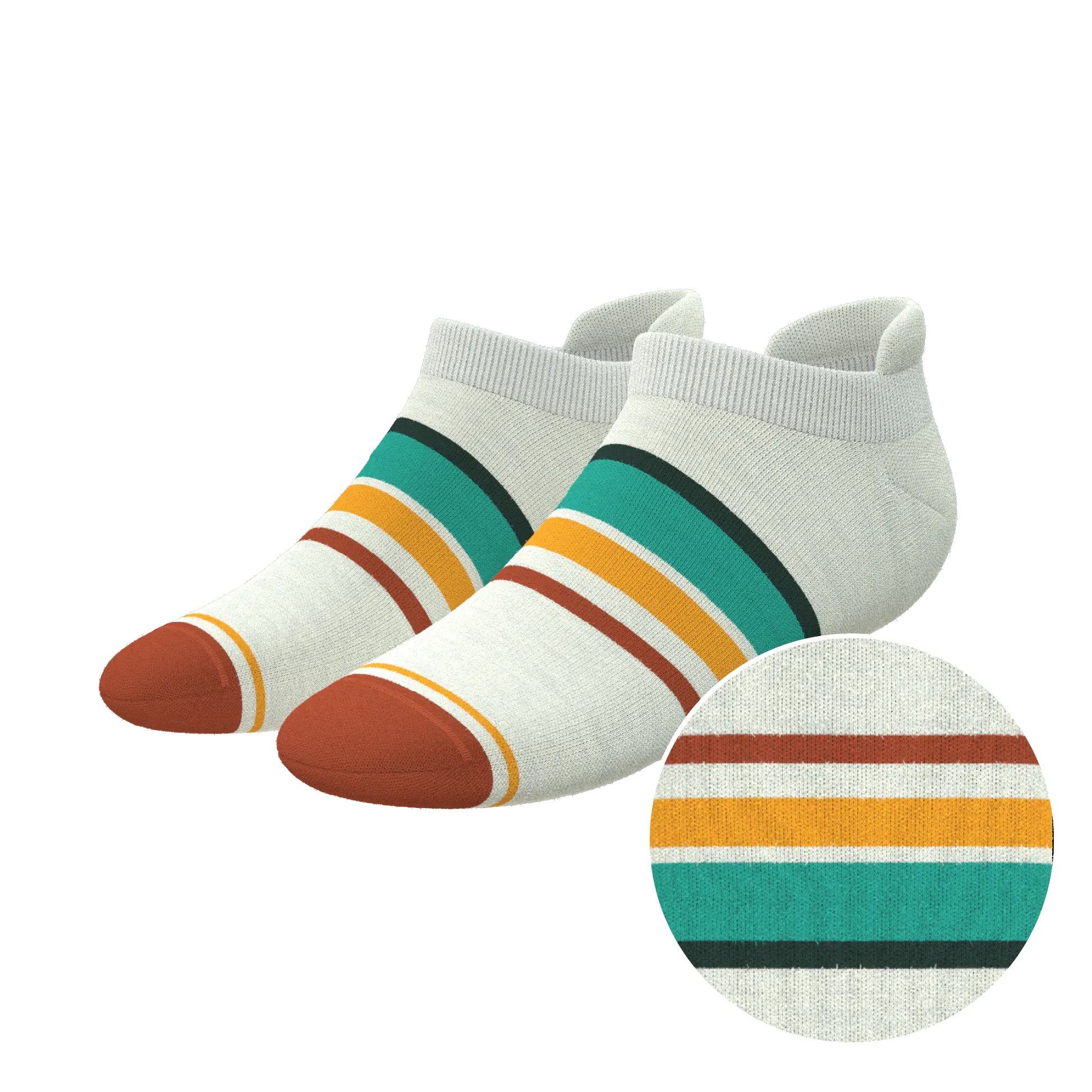 The Stellar | Retro Stripe Heel Hammock™ Ankle Socks - MENLL