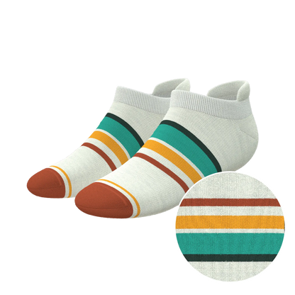 The Stellar | Retro Stripe Heel Hammock™ Ankle Socks - MENLL
